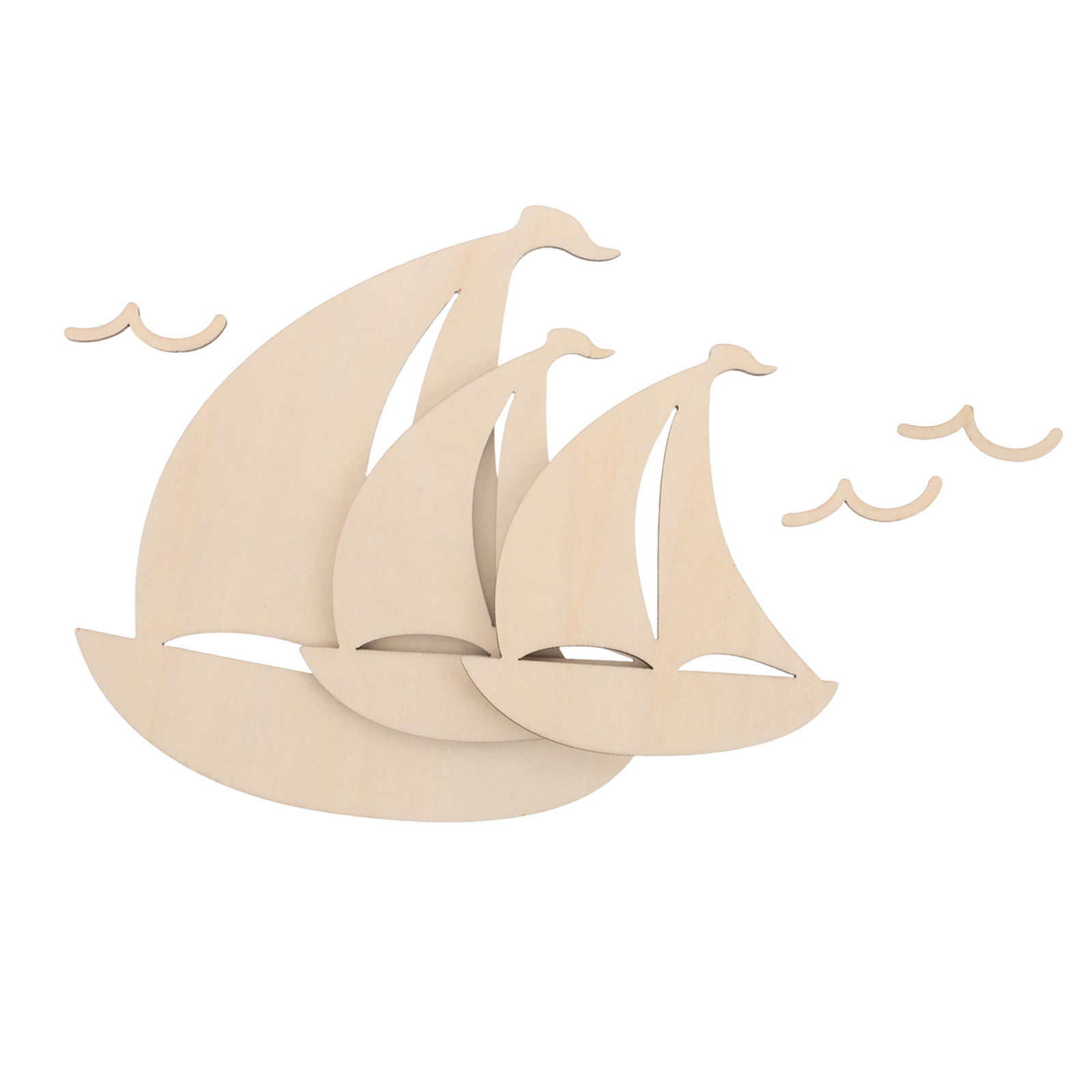 6Pcs Wood Sailboat Cutouts Unf - огляд і ціна Art And Craft For Nursery