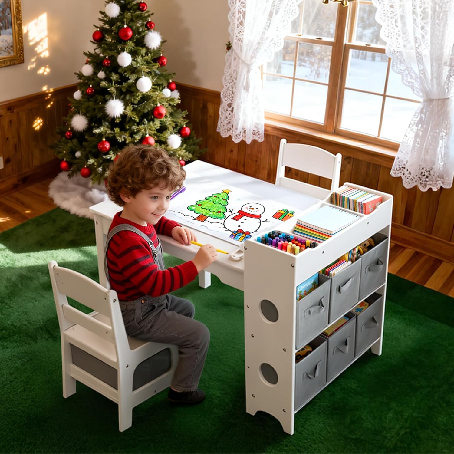 Kids Art Table & Chair Set, Wo - огляд і ціна Art And Craft For Nursery