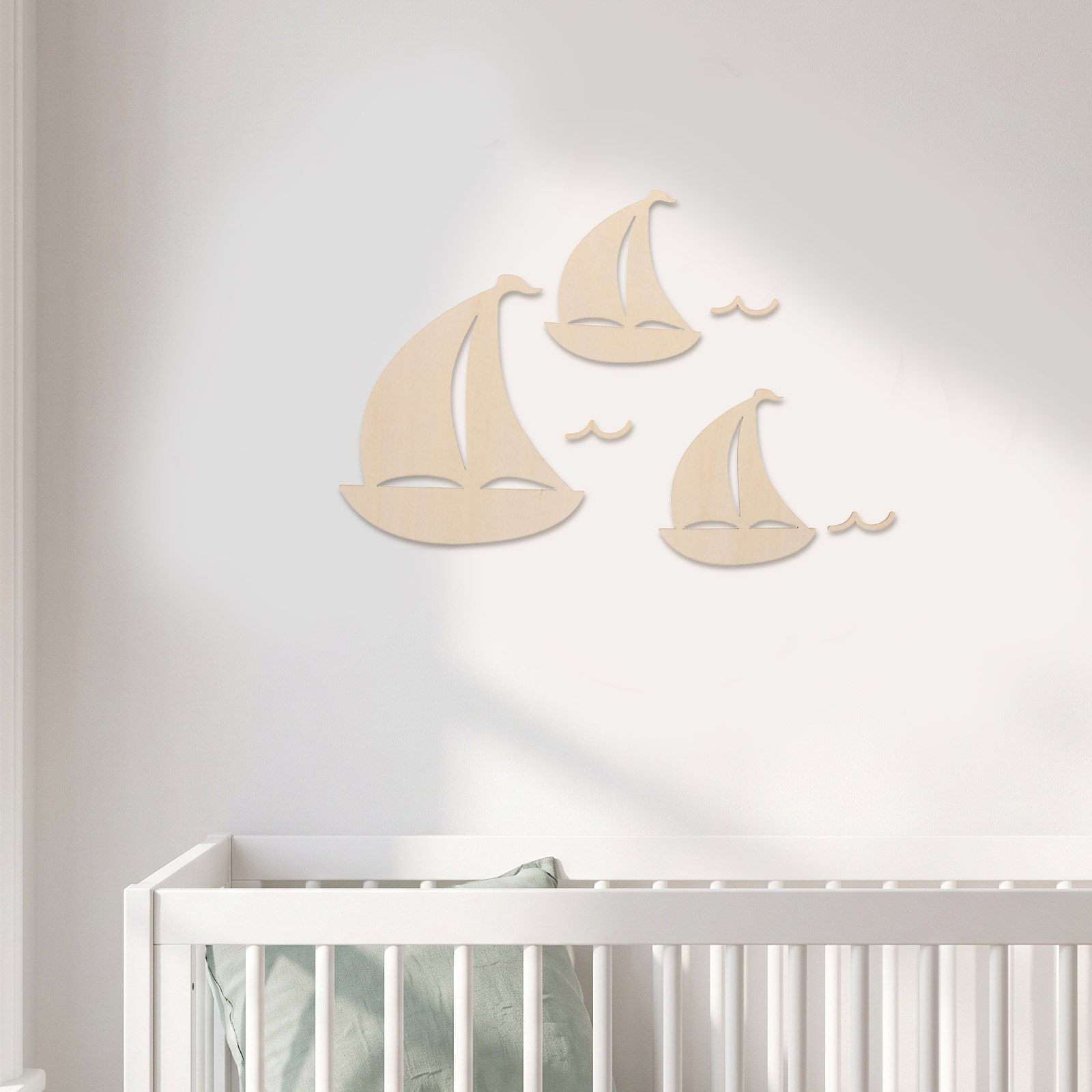 6Pcs Wood Sailboat Cutouts Unf - огляд і ціна Art And Craft For Nursery