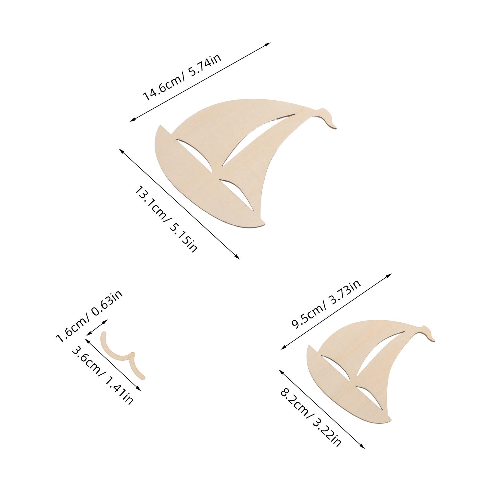 6Pcs Wood Sailboat Cutouts Unf - огляд і ціна Art And Craft For Nursery