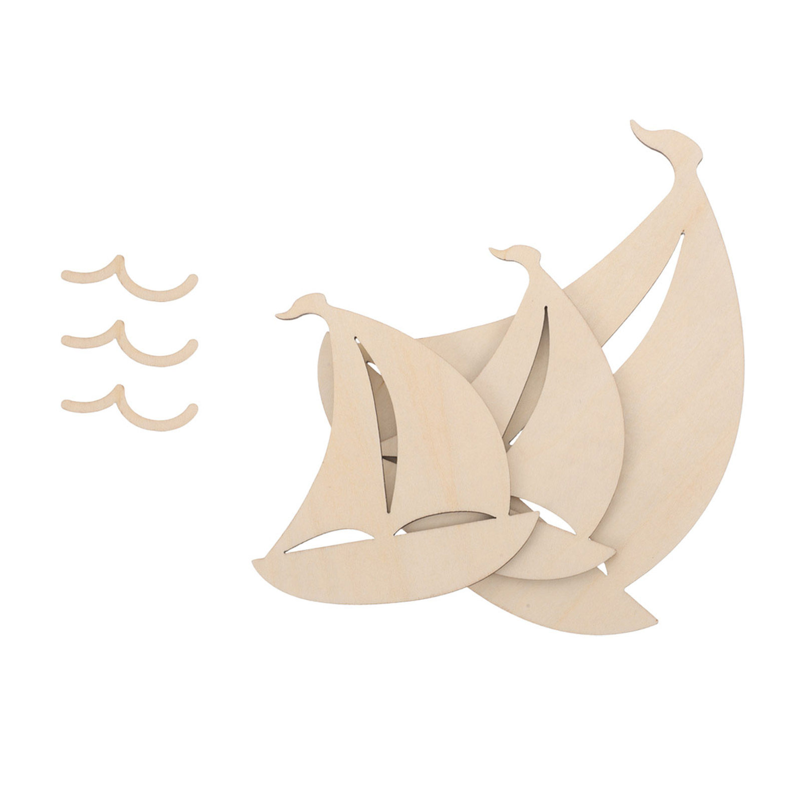 6Pcs Wood Sailboat Cutouts Unf - огляд і ціна Art And Craft For Nursery