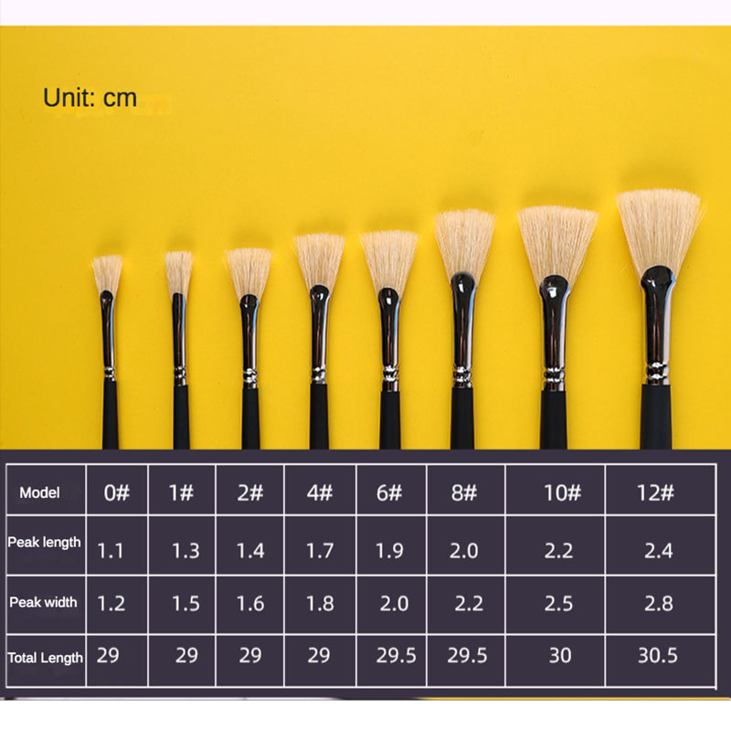 8Pcs/set Bristle Fan-shaped Oi - огляд і ціна Gouache Paint Set