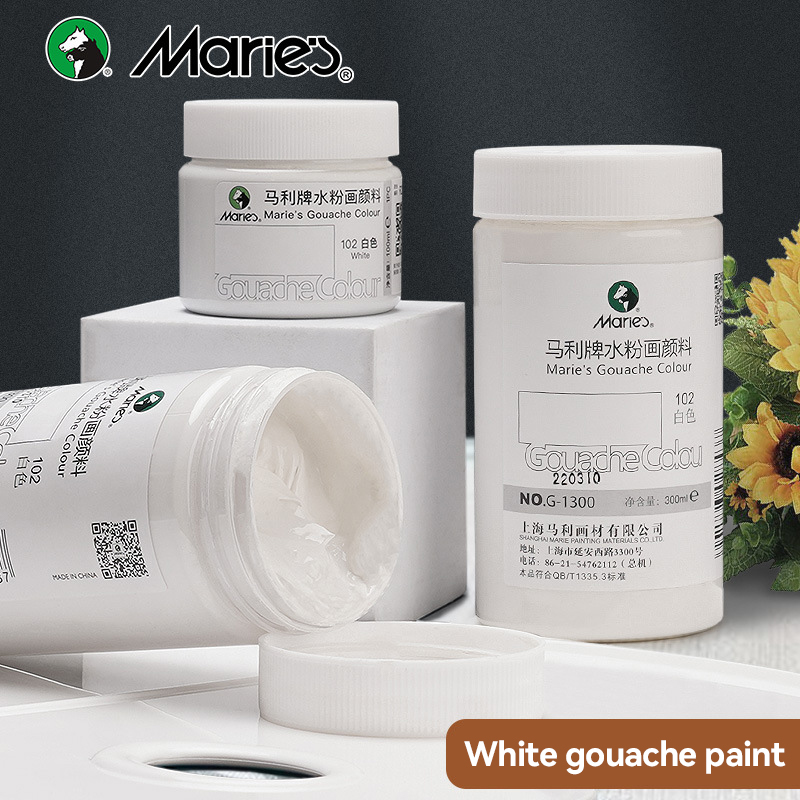 White Gouache Paint 100ml/300m - огляд і ціна Gouache Paint Set