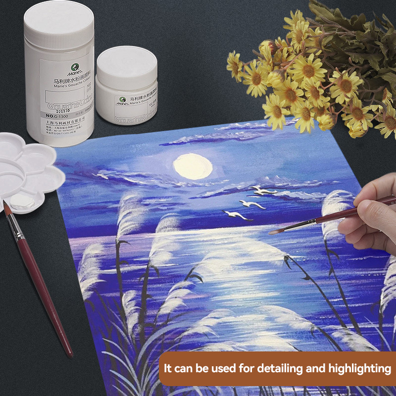 White Gouache Paint 100ml/300m - огляд і ціна Gouache Paint Set