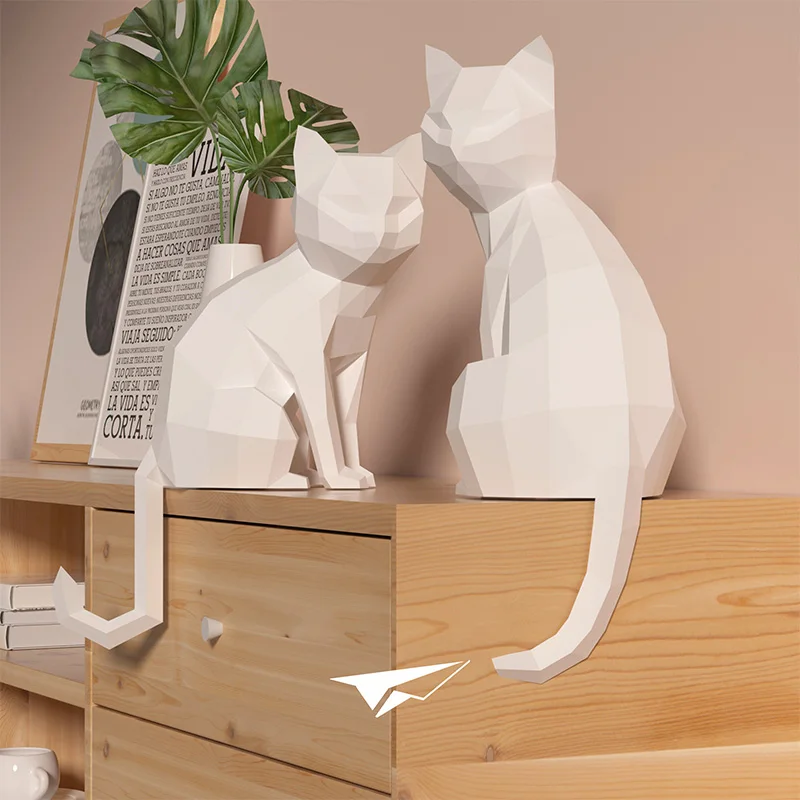 1 Pair Lovers Cat Animal Decor - огляд і ціна Art Craft Cardboard