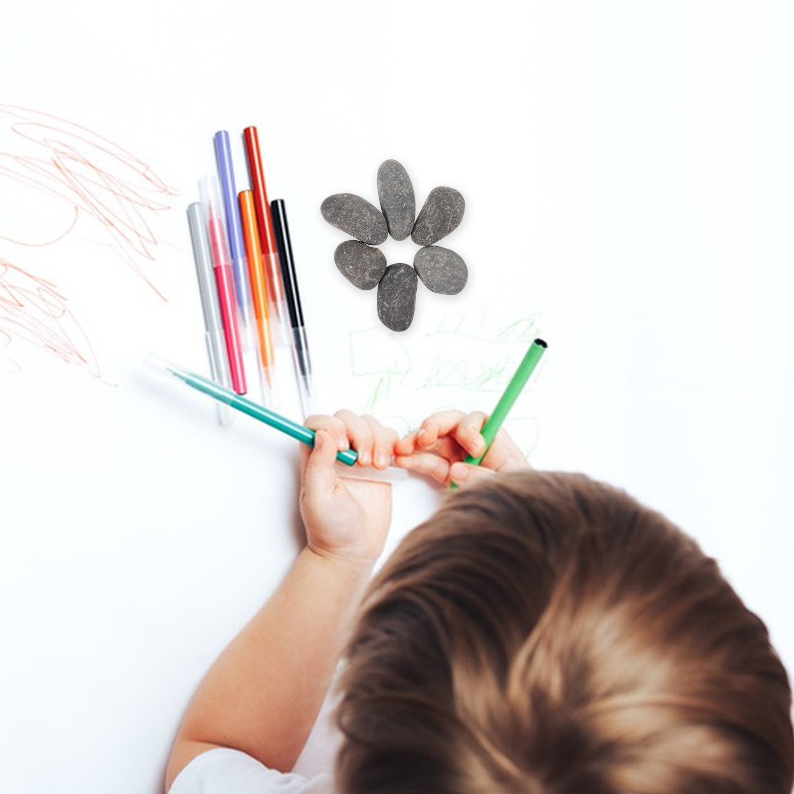 6Pcs Natural Smooth Surface Ro - огляд і ціна Art And Craft For Nursery