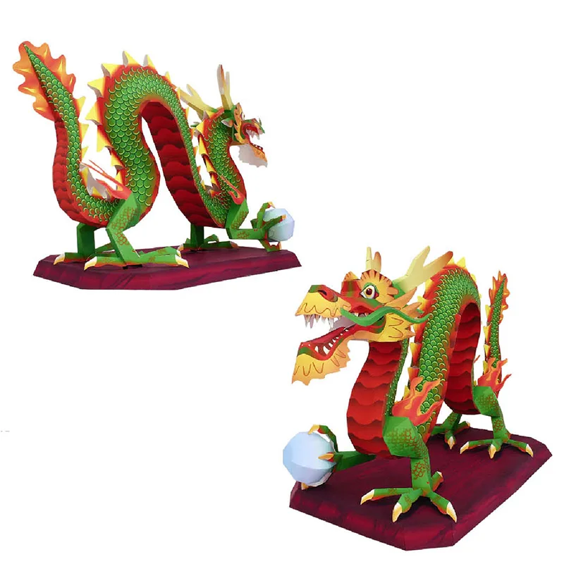 Chinese Dragon Loong Handmade  - огляд і ціна Art Craft Cardboard